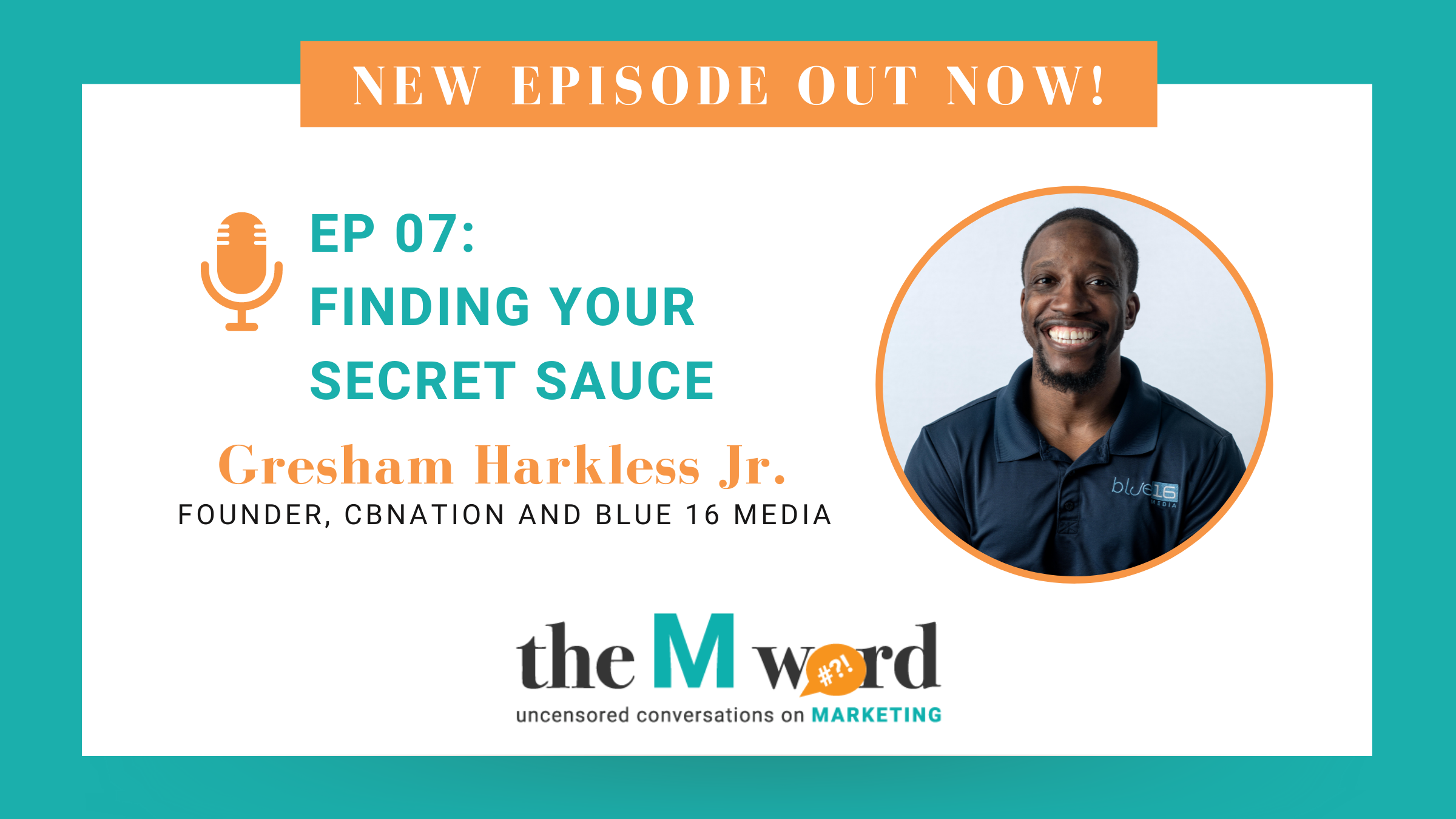 Episode 7 of The M Word podcast with Gresham Harkless Jr., founder of CBNation and Blue 16 Media.