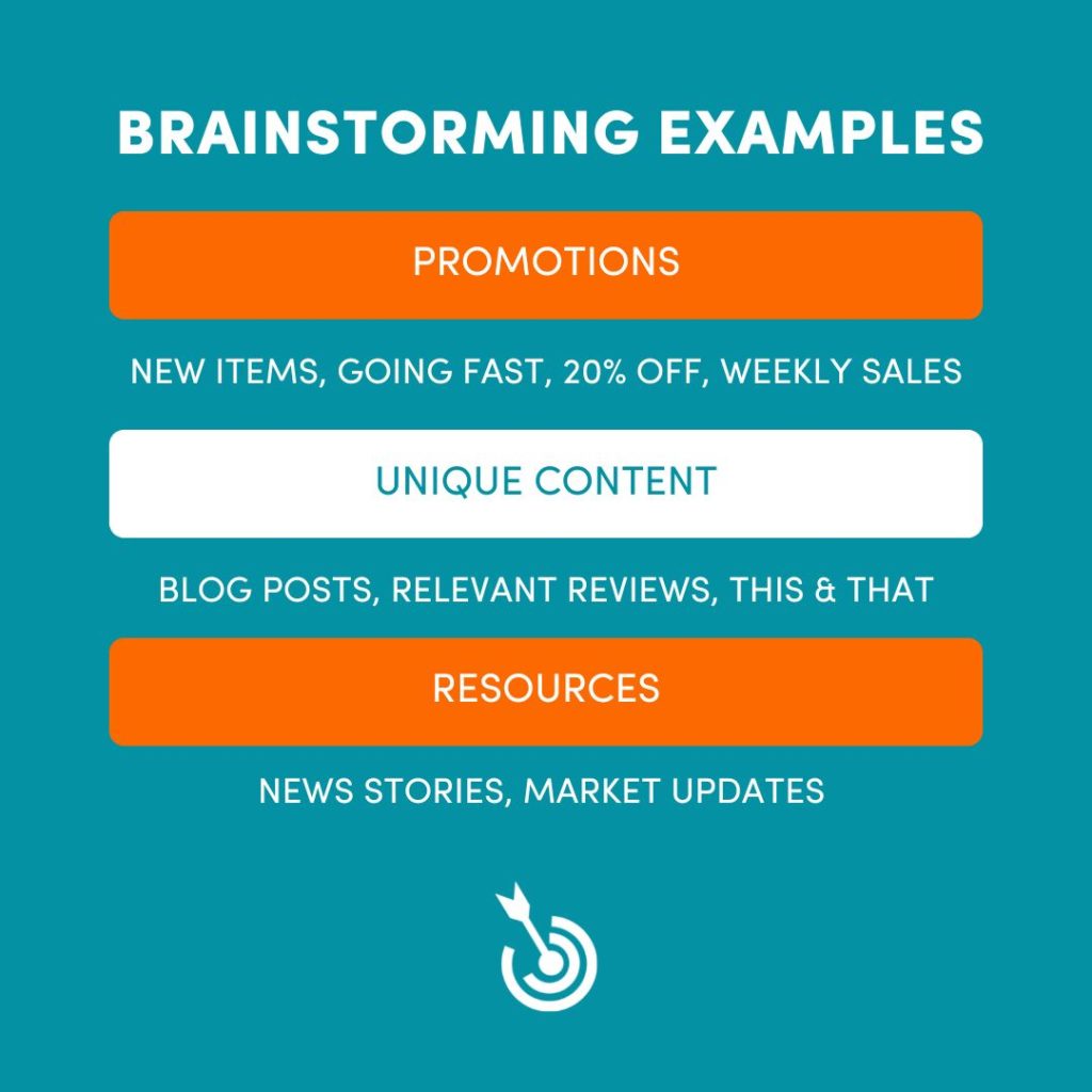 Email Marketing Content Strategy Brainstorming Examples